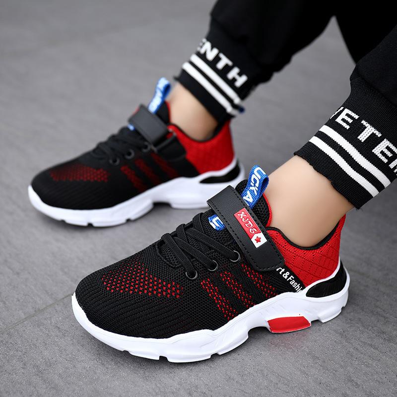 Cross-border Children's Shoes Children 6-12 Years Old 2024 Spring and Autumn Breathable Mesh Sneakers Fashionable and Versatile Student Running Shoes