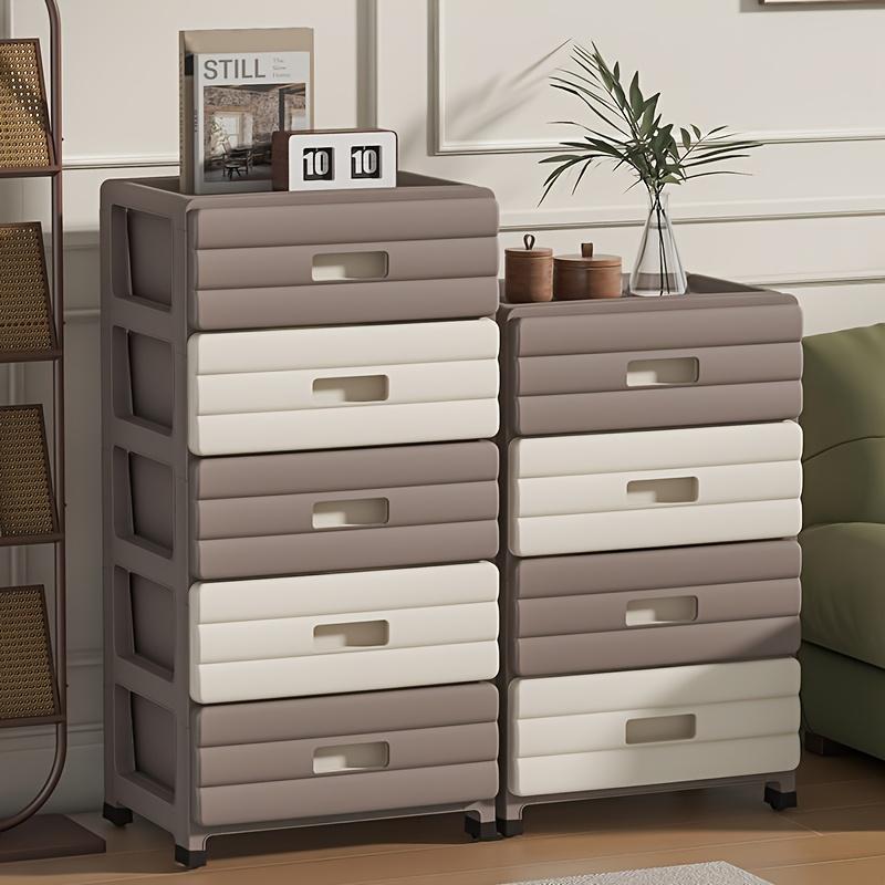 5-ярусный выдвижной шкаф для хранения с прорезями, шкаф для хранения для дома и гостиной, шкаф для хранения игрушек, узкий шкаф, простой прикроватный столик