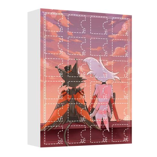 Yousheng  Hazbin Hotel Advent Calendar 24 Day Christmas Countdown Box with Unique Window Design Multifunctional Holiday Decoration for Kids Rooms Cars