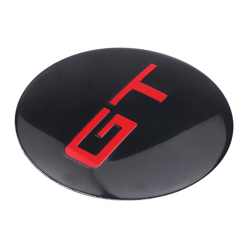 4Pcs 56mm Car Wheel Center Hub Caps Stickers GT Emblem Decal