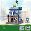 Creative City Streetscape Nanobrick Street View Micro Diamond Block Convenience Hardware Store Salon Pawnshop Building Brick Toy