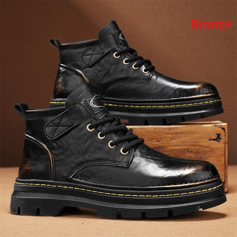 Мужские ботинки Прочные зимние ботинки Удобные нескользящие ковбойские ботинки для пожилых людей Мужские повседневные уличные кроссовки