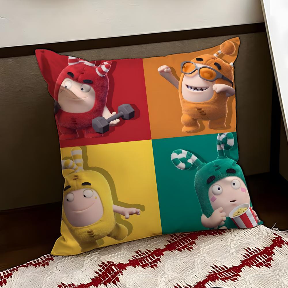 Cartoon OOddbods Cushion Cover Reversible Soft Durable Pillow Cover Home Car MultiScene Use for Daily Comfort