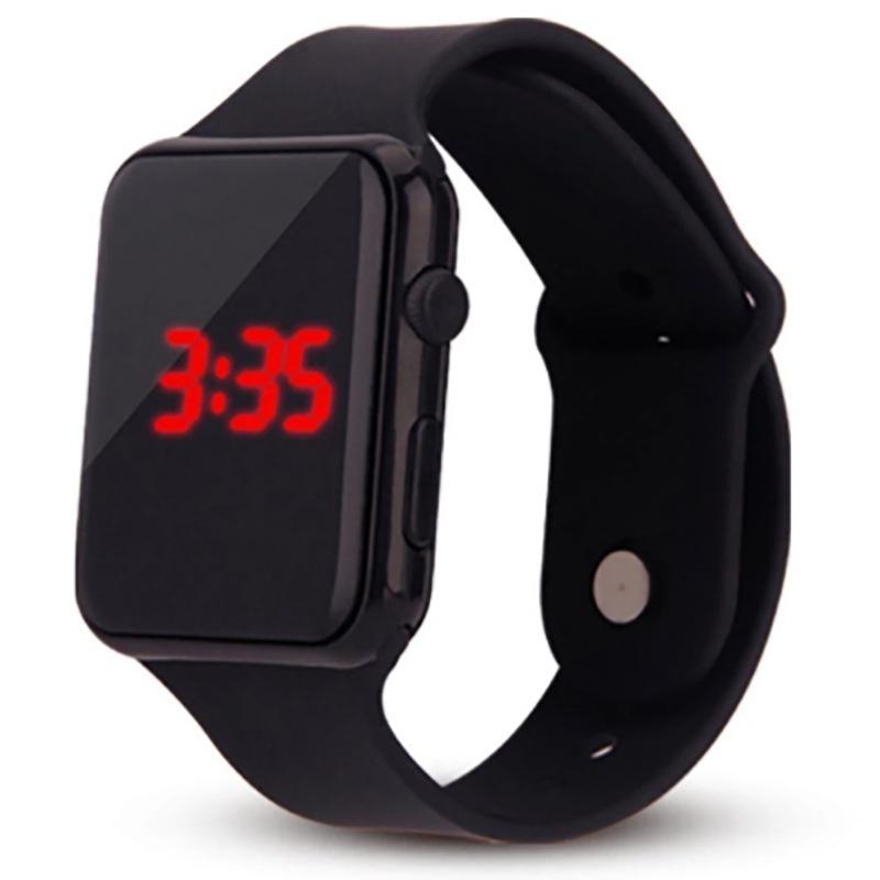 Трендовые светодиодные цифровые часы с зеркальным дизайном для студентов оптом