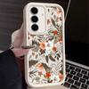 Матовый противоударный чехол для телефона цвета конфет для Samsung S25 S24 S23 Ultra Plus S22 S21 S20 Fe A55 A54 A53 A35 A34 A25 A15 цветочный узор TPU мягкий чехол