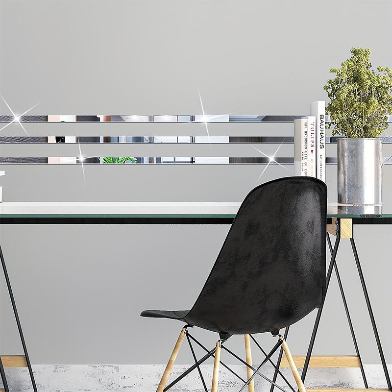 10 шт., длинная полоса, самоклеящаяся акриловая зеркальная рамка, декоративные линии, настенные наклейки