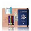 ПУ чехол для паспорта держатель для удостоверения личности кредитной карты зажим для авиабилетов дорожные аксессуары дорожный кошелек обложки для паспорта для женщин мужчин