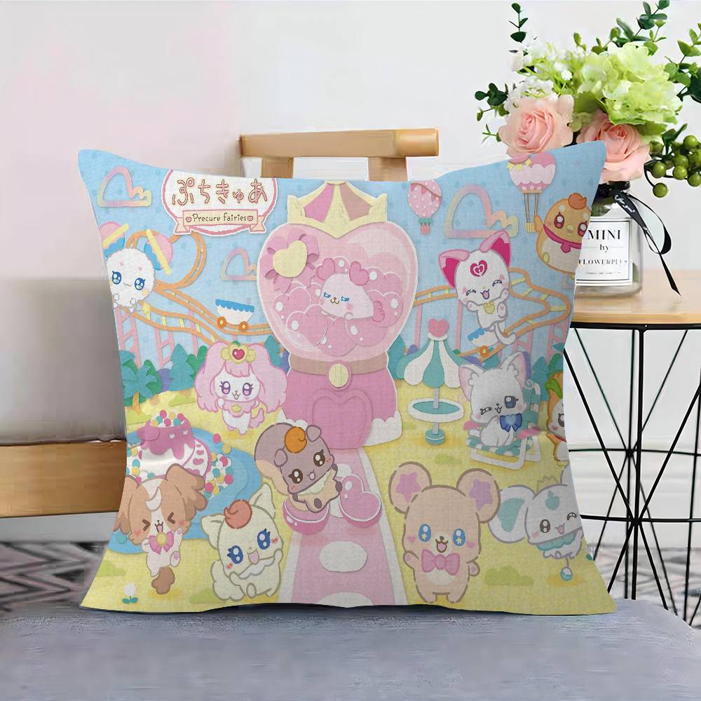 Anime P-Precure F-Fairies Pillow Gift Home Office Decoration Bedroom Sofa Car Cushion Cover Case 45X45