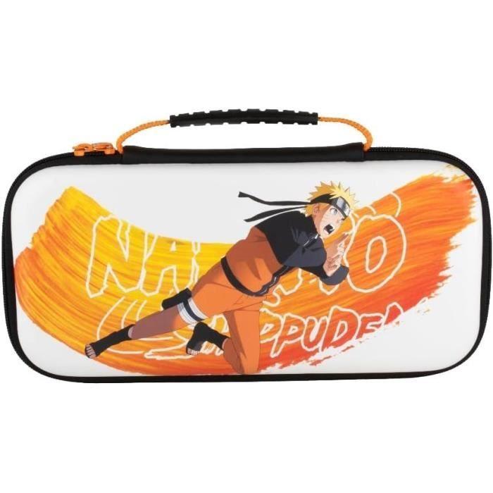 Housse De Protection Et Transport - KONIX - Naruto Shippuden Nintendo Switch 2 - Rangement Accessoires - Motif Naruto - Blanc