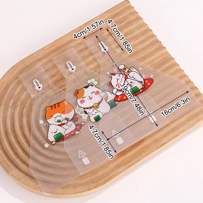 50/100 шт., симпатичные мультяшные треугольные рисовые шарики, упаковочная сумка, водоросли, онигири, суши, бэнто, форма для приготовления, аксессуары для бэнто, сумки для суши