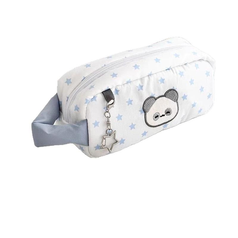 Милый пенал в виде голубого медвежонка, мультяшная сумка для карандашей в виде медведя, косметичка, большая вместимость, сумка для хранения канцелярских принадлежностей, школьные принадлежности для студентов