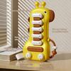 Cartoon Giraffe Electronic Piano Toy with Lights Sound Hand-Eye Coordination Toddlers Boys Girls Educational Electric Keyboard Musical Toy