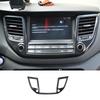 Для Hyundai Tucson 2015 2016 2017 2018 Накладка на центральный воздуховод приборной панели Стиль карбона Аксессуары для интерьера