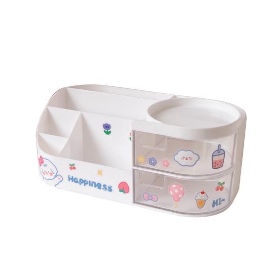 Пластиковый дизайн отсека организатора канцелярских принадлежностей удобный стол для кисточек для макияжа