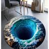 Vortex Print Round Rug Bedroom Carpet Living Room Nonslip Floor Mat Sofa Table Rugs for Home Woman Room Rug