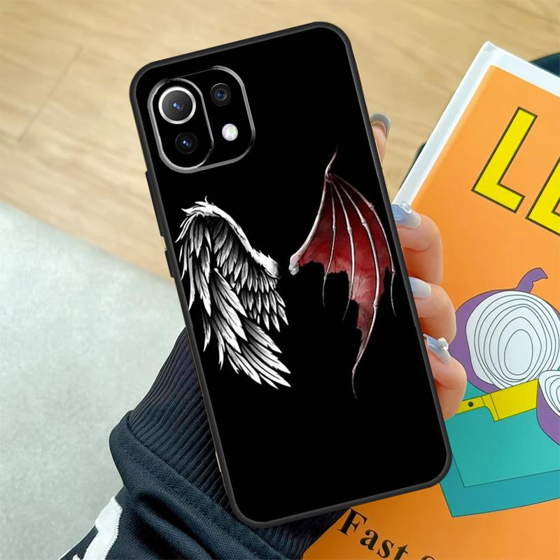 Крылья Ангел Дьявол Чехол Для Xiaomi 15 Ultra 13 14 11T 12T 13T 14T Pro POCO X7 Pro X3 X5 X6 F5 F6 F7 Pro Чехол