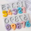 2pcs/set Silicone Number 0-9 3D Embossed Fondant Candy Chocolate Mold, Birthday Cake Decoration DIY Baking Handicraft