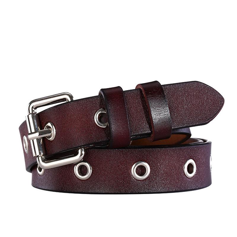 Wide Leather Twolayer Belt Women Vintage Circular Decoration Daily Wear Party