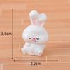 8 шт. светящийся мини-кролик орнамент мультяшный кролик фигурка микро пейзаж автомобиль интерьер настольное украшение
