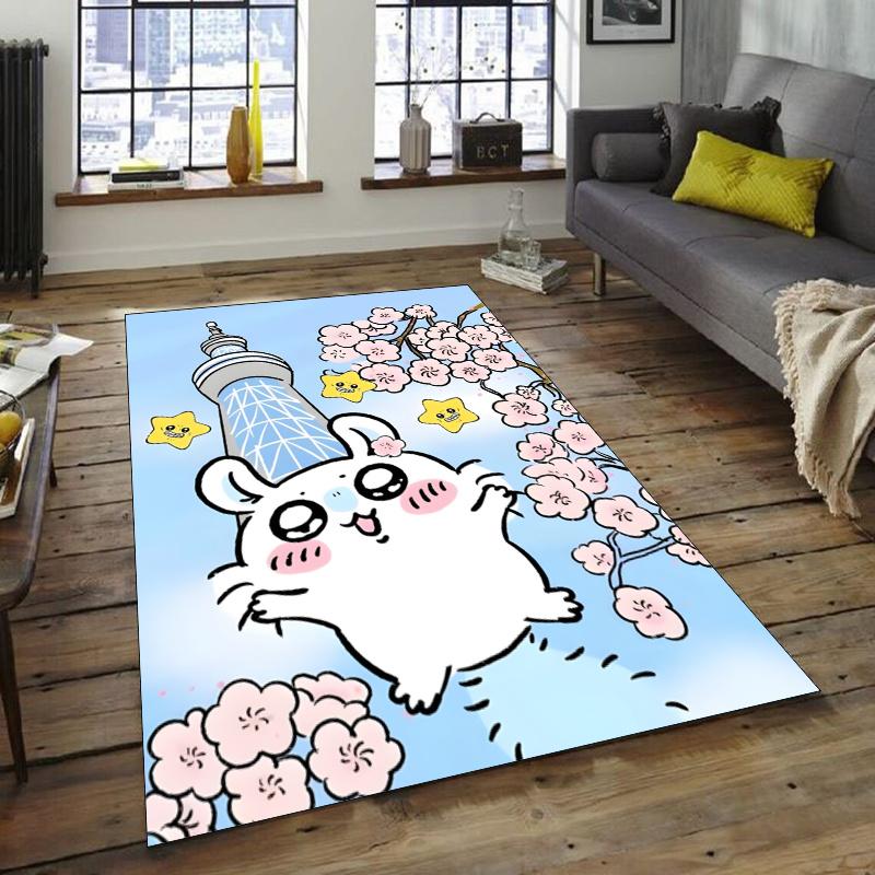 Chiikawa Design Area Rug - Non-Slip, Soft & Cozy Floor Mat for Living Room, Bedroom, Office - Indoor/Outdoor Decorative Carpet