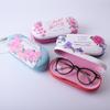 Handmade Chinese Style Double Layer Eyeglass and Contact Lens Case with Cute Digital Print