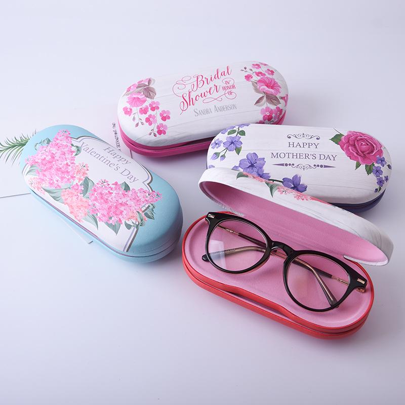 Handmade Chinese Style Double Layer Eyeglass and Contact Lens Case with Cute Digital Print