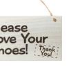 Creative with Hanging Rope Practical Decorative Please Remove Your Shoes Hanging Plaque Door Plaque