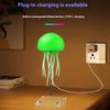 Smart Color-Changing Sound-Activated Jellyfish Lamp Floating Tentacles Creative Mood Sensor Night Light with Plastic Base