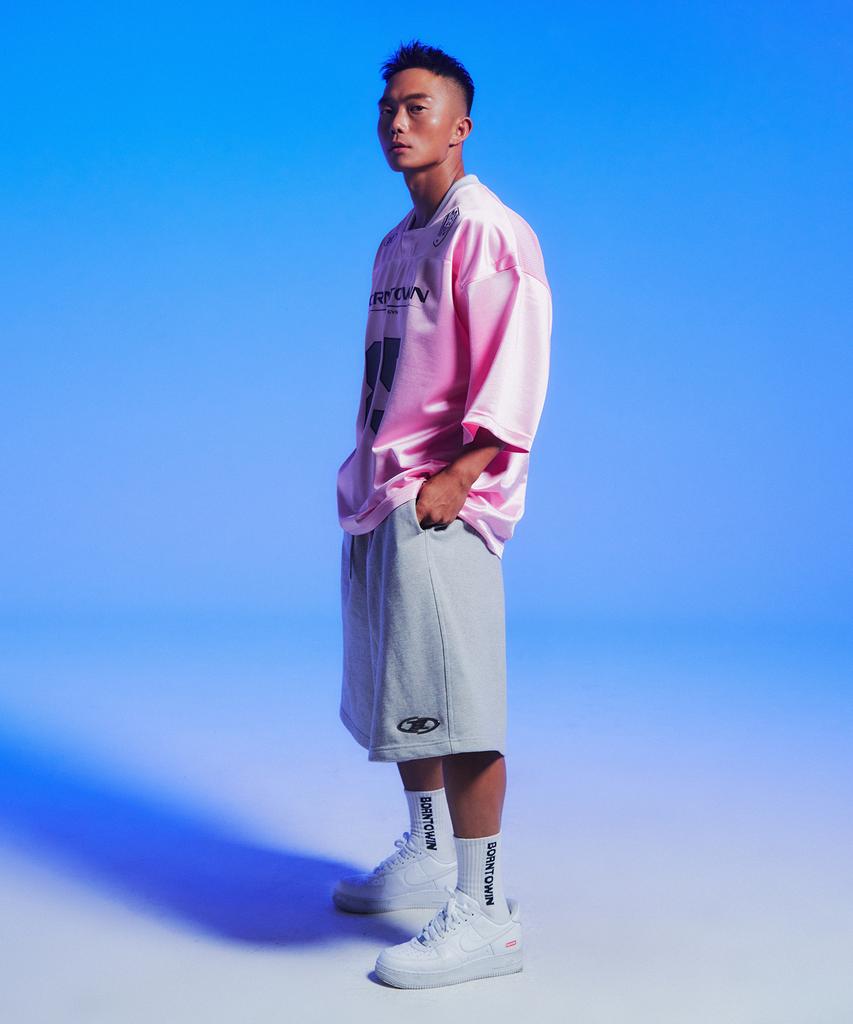 BORN TO WIN 85 Rugby Jersey T-Shirts [Pink]