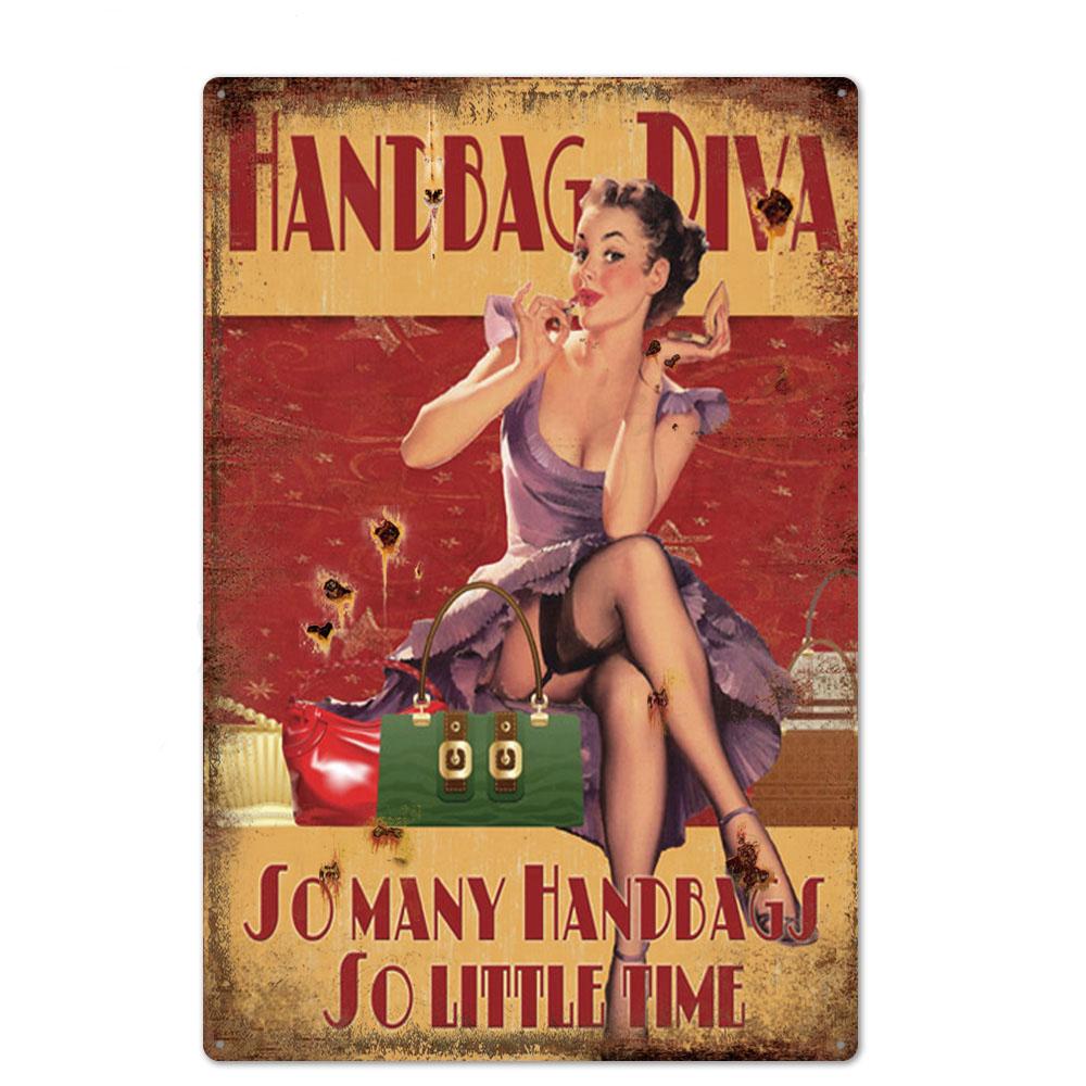 Оловянная вывеска в стиле пин-ап для девочек, металлическая винтажная сексуальная металлическая вывеска, настенный декор для бара, паба, клуба, человека, пещеры, ретро-вывески, покраска металла