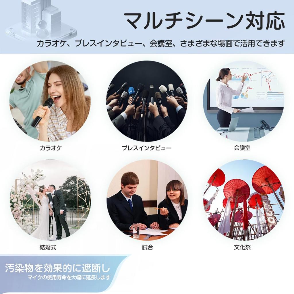 Microphone 25 5 Colors Microphone Individually Microphone Microphone Cover Cover, Disposable, Non-Woven, Lecture, Splash-Proof, Noise-Proof,