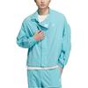 adidas Originals X Kr Op Collab SS24 Однотонная куртка на молнии с длинными рукавами Мужская верхняя одежда Бирюзовый IZ4919
