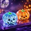 Halloween Party Favors Glitter Pumpkin Stress Ball, Head Squeeze Toy for Desk Decompression Toys Relief, Creepy Fidget Soft Squeezable