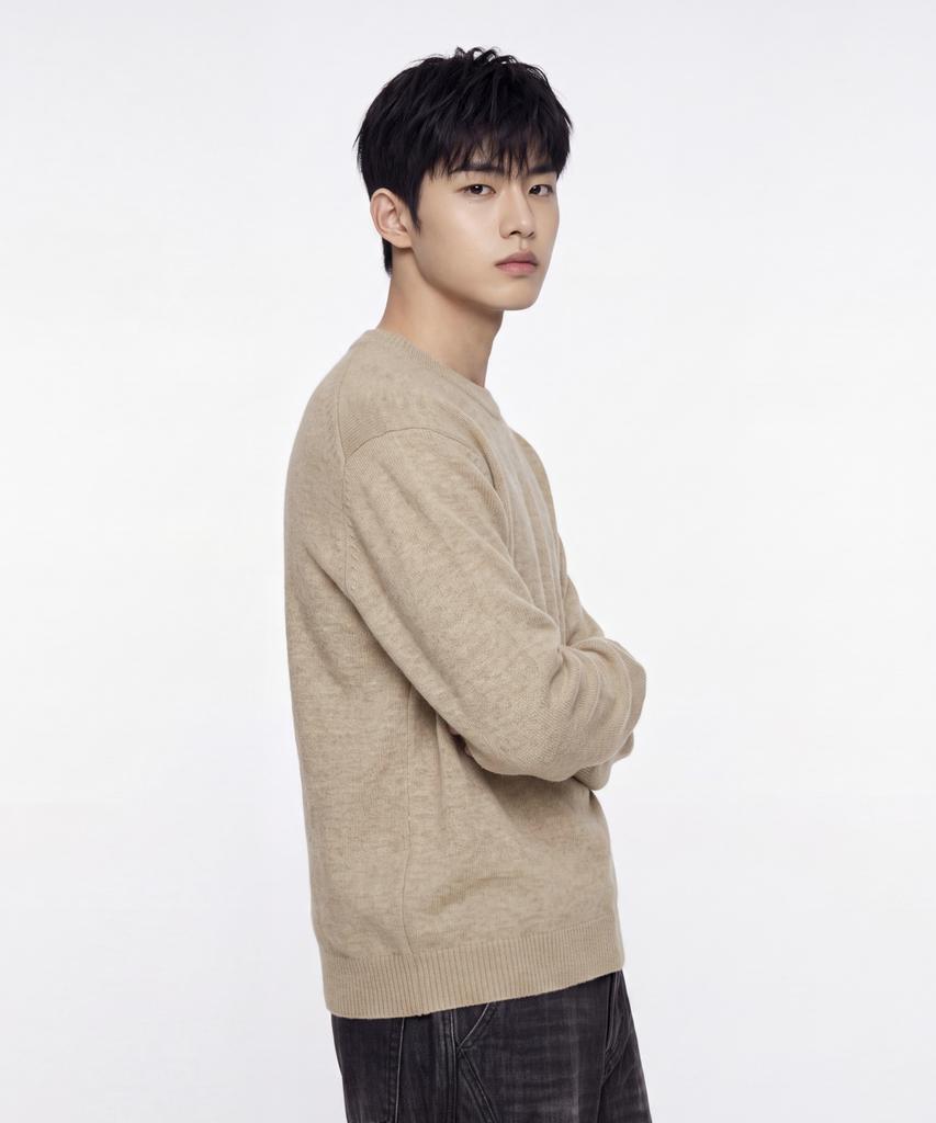 AGOD Signature Daily Crew Neck Knit [Beige]