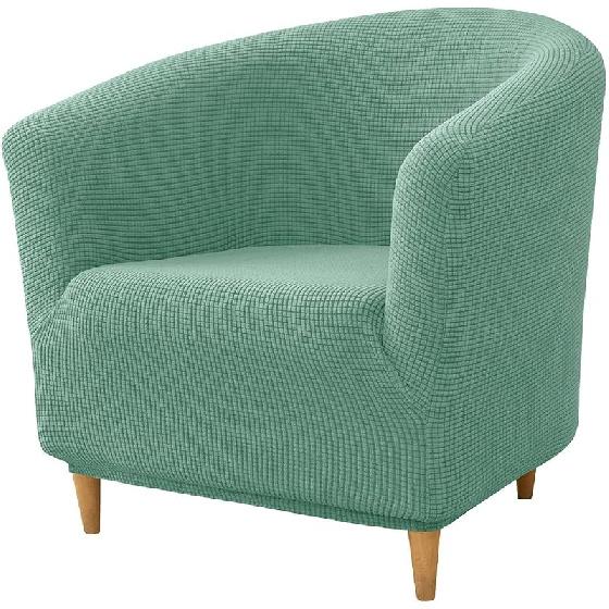 Чехол на клубное кресло, Эластичный клетчатый чехол на кресло-бочку, Съемные чехлы для кресла с подлокотниками, 1 предмет, Чехлы на кресло-бочку с эластичным низом для гостиной