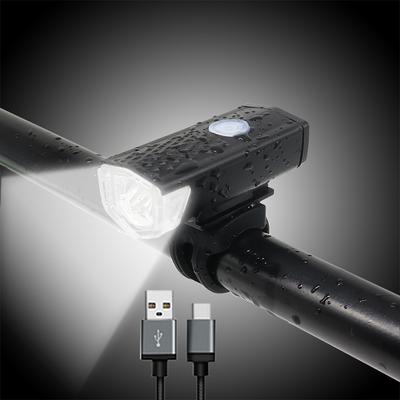Велосипед Велоспорт USB перезаряжаемый передний фонарь для велосипеда 1 шт.