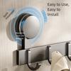 Punch Free Suction Cup Hooks Aluminum Alloy Bathroom Clothes Hooks Creative Towel Key Hangers  Door