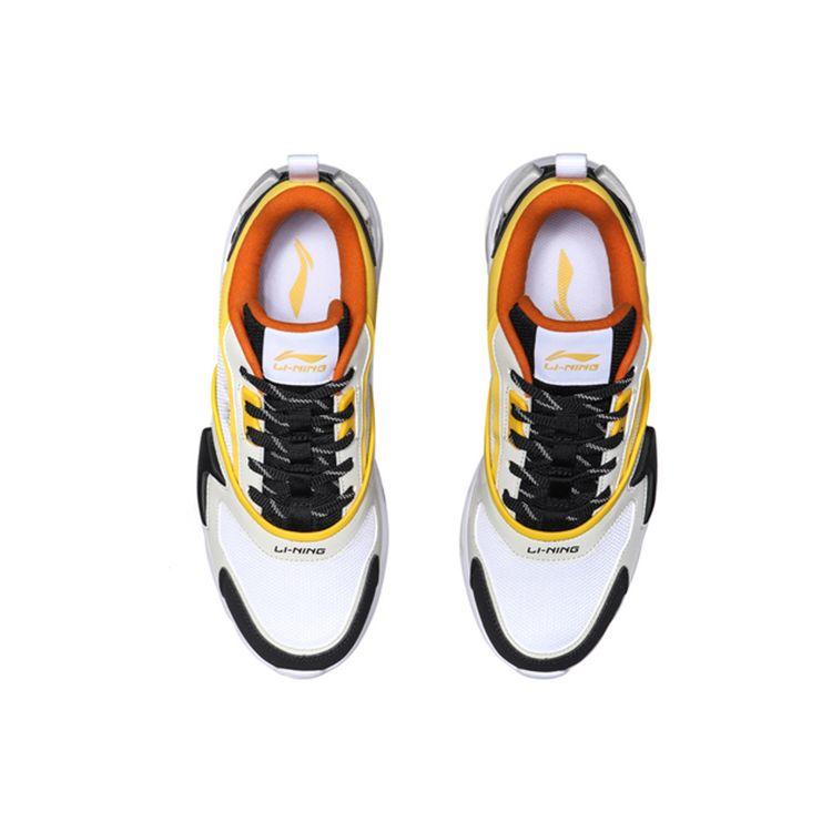 Li Ning Classic Mesh Shock Absorbing Non-Slip Low-Top Casual Shoes Men sneakers Black White AGCP219-2