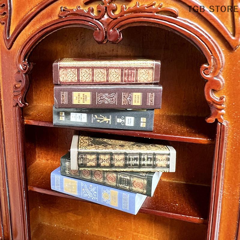 6 шт./комплект Миниатюрная классическая книга 1:12 кукольный домик сцена кабинета мини-модель реквизит не может перелистывать страницы мини-книг игрушки