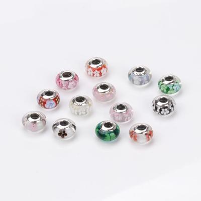 Бусины-цветы из муранского стекла из стерлингового серебра 925 пробы для браслета Pandora - Весенняя коллекция DIY Ювелирный аксессуар Подарок