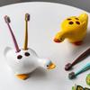 Керамический держатель для зубных щеток в форме утки Мультяшный держатель для хранения в ванной комнате Столешница раковины