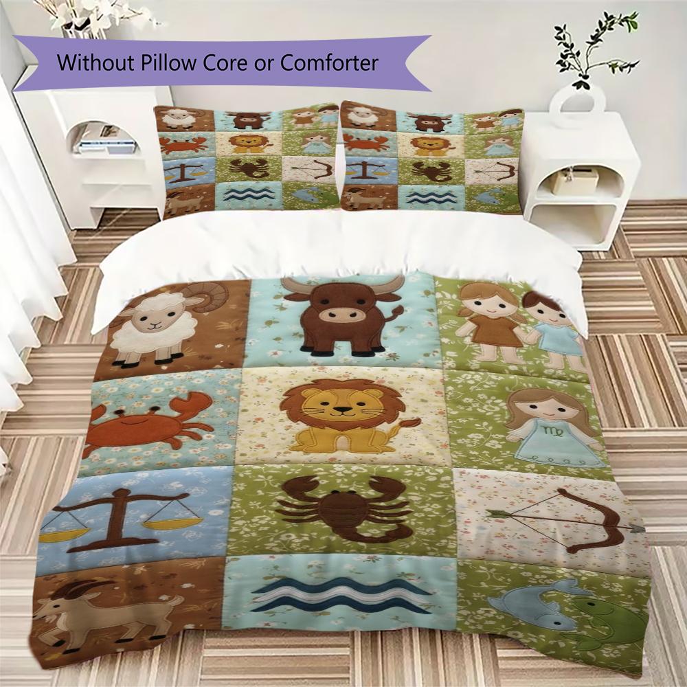constellations Pattern Bedding uilt Set uilt Cover Pillowcase Home Decoration Birthday Gift (1 * duvet cover + 2 * pillowcase  without core)149