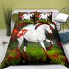 Комплект постельного белья с изображением лошади, 3D-принт с изображением белой лошади, комплект постельного белья с изображением дикой природы, размер King Size, 2/3 шт., покрывало для детей, мальчиков и мужчин