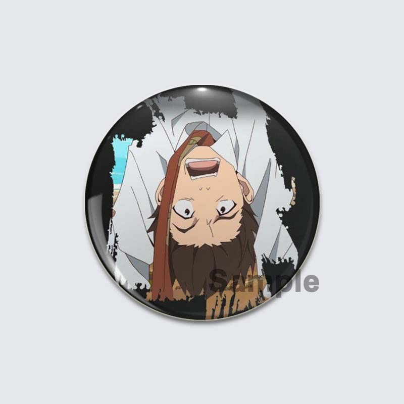 32/44/58mm Great Pretender Pin Round Cartoon Funny Snap-in Brooches for Backpack Cothes Accessories Anime Collection Badge Hat Decoration