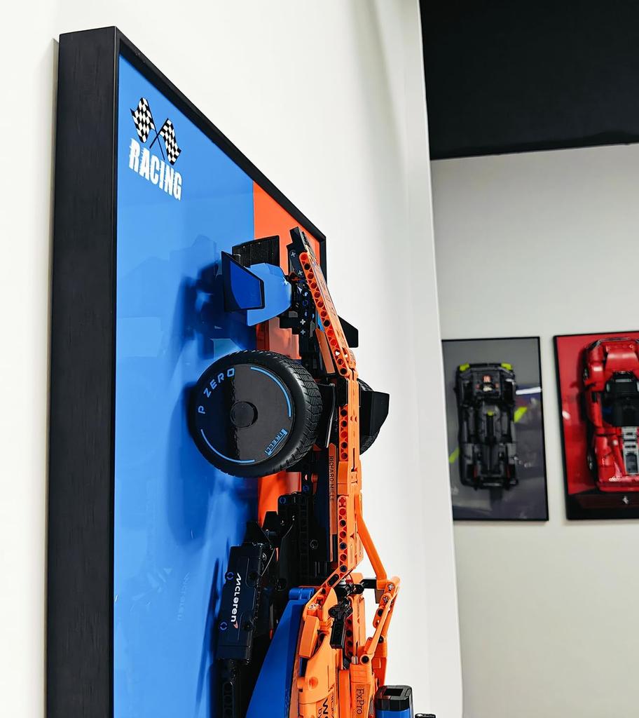 Sungvool Display Wallboard for Lego 42141 F1 Technic McLaren Formula 1 Racing Decorative Paintings for Display Wallboard for Lego Model Display