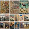 Металлическая табличка Artisian Cycling, жестяная табличка с велосипедом, декоративная табличка с велосипедом, спортивное настенное украшение, гараж, бар, паб, клуб, отель, кафе, кухня