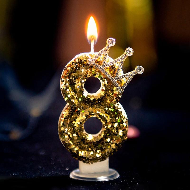 Цифровые свечи Crown Birthday, свечи для взрослых и детей на день рождения, вечеринка