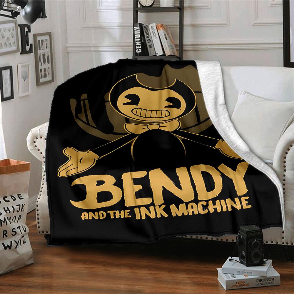 1Pc Bendy Ink Machine Blanket Soft And Comfortable Casual Warm Camping Travel Christmas Halloween Xmas Gift M929400