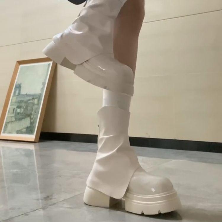 Осень и зима новая короткая обувь женские ботинки на толстой подошве повседневные дышащие тонкие ботинки модные универсальные ботинки Мартин