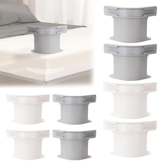 8/16Pcs Bed Sheet Holder with Lock Strip Heavy Duty Bedsheet Corner Fastener Keep Sheets Tight All Mattress Size Fitted Sheet Fixing Clip Keeper